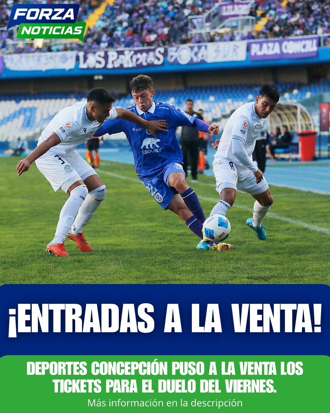 ENTRADAS YA DISPONIBLES: AUDAX SE JUEGA MUCHO ANTE DEPORTES CONCEPCIÓN