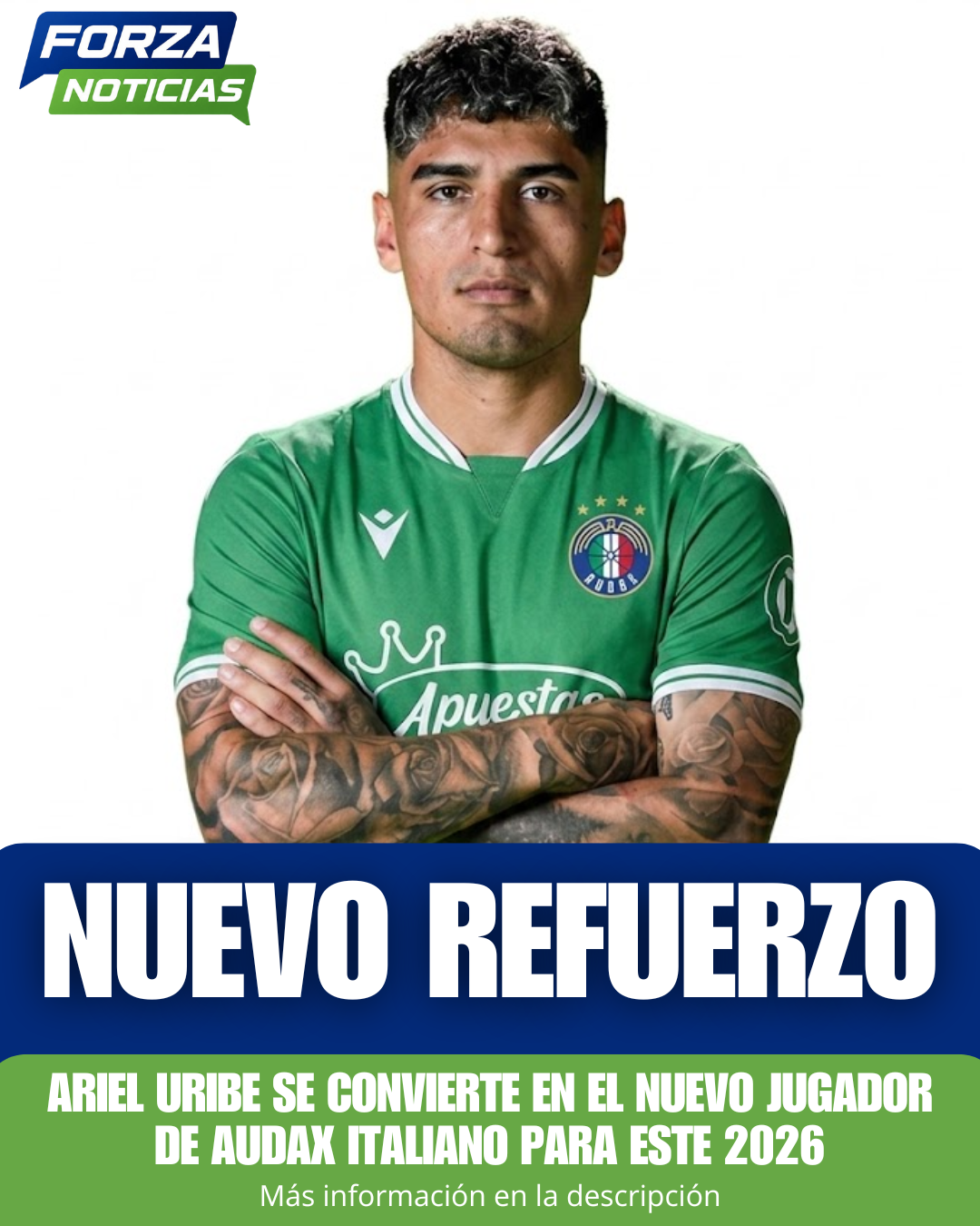 Ariel Uribe es nuevo refuerzo de Audax Italiano para la segunda rueda
