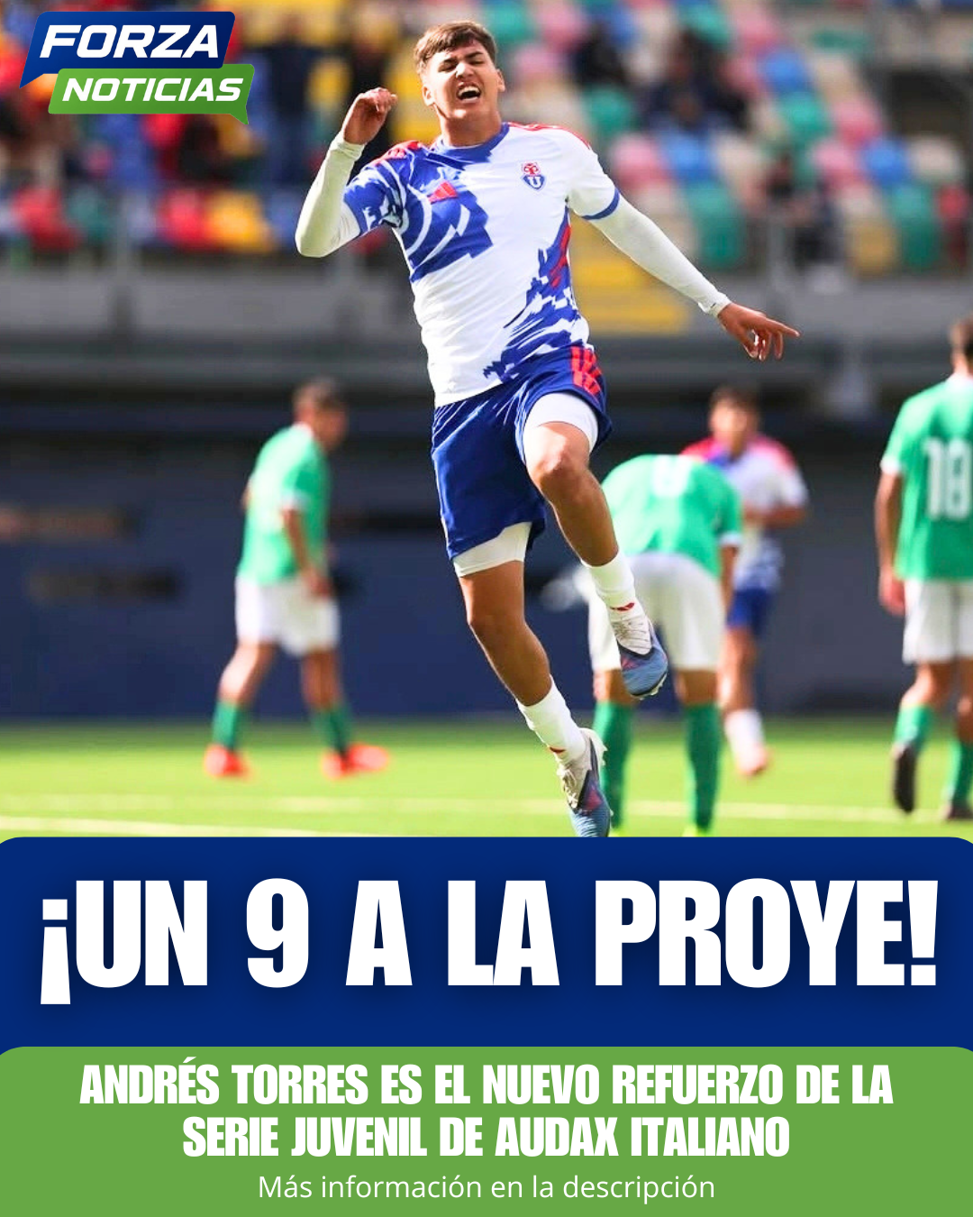 Andrés Torres llega a Audax Italiano para reforzar la categoría Proyección