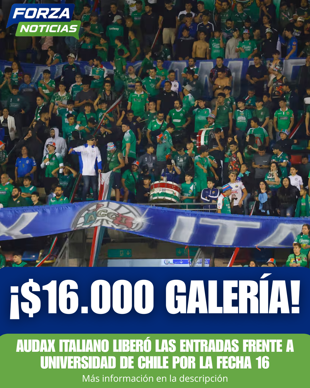 Audax Italiano fija altos precios para el duelo ante Universidad de Chile y abre el debate entre los hinchas