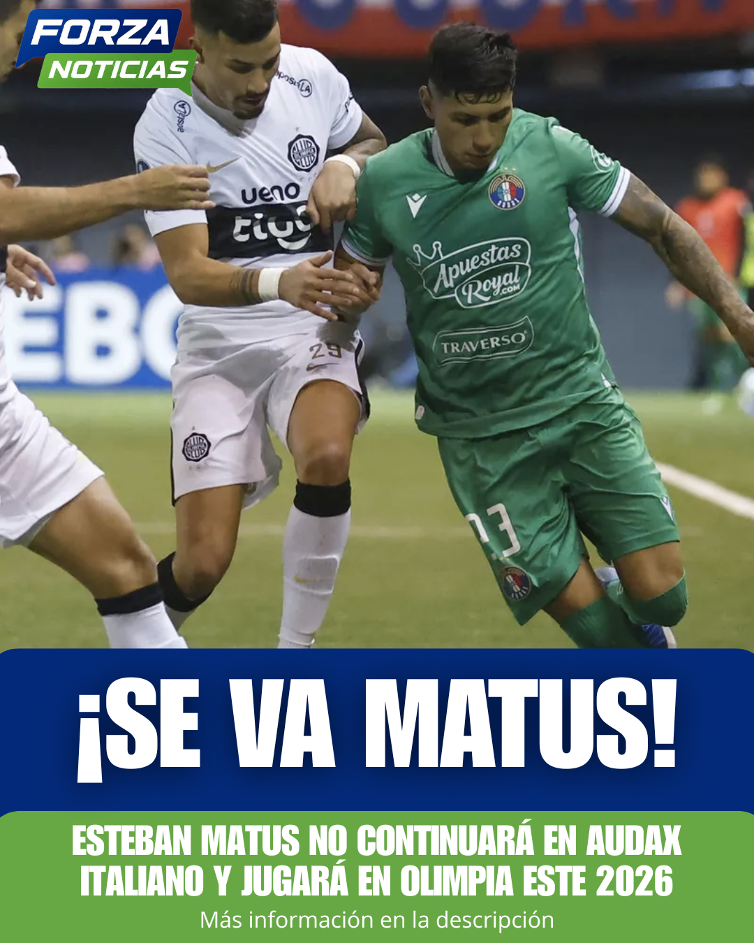 Esteban Matus deja Audax Italiano y es nuevo refuerzo de Olimpia de Paraguay