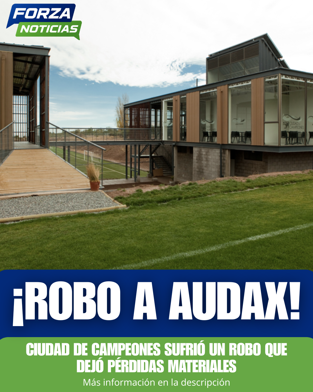 Roban en el complejo Ciudad de Campeones de Audax Italiano