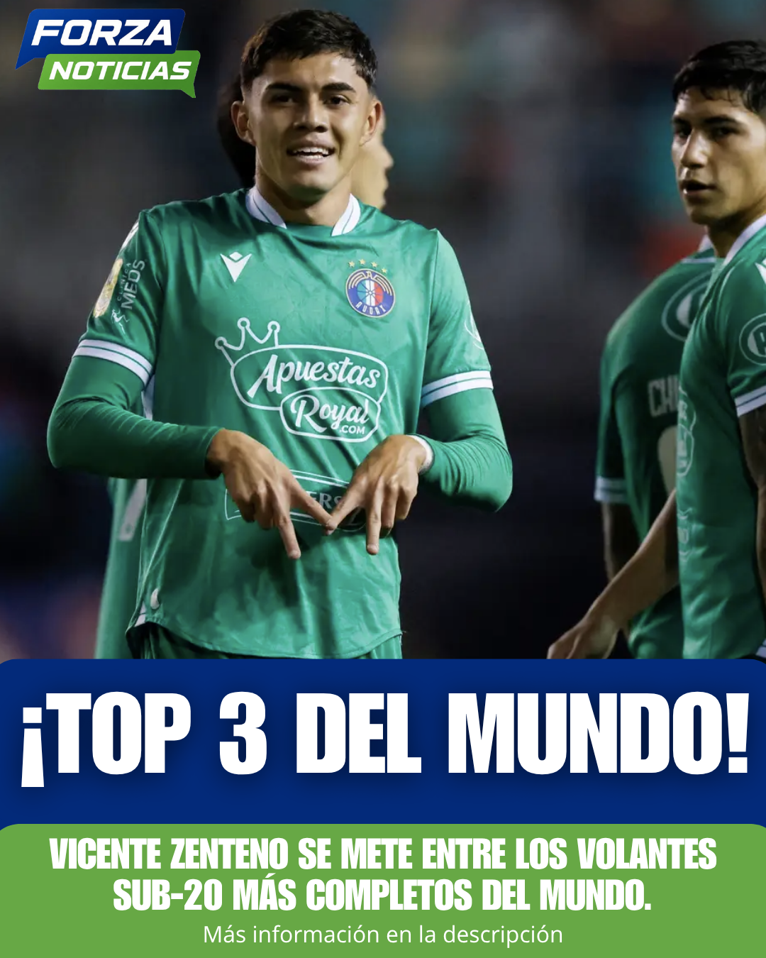 Vicente Zenteno se mete entre los volantes Sub-20 más completos del mundo