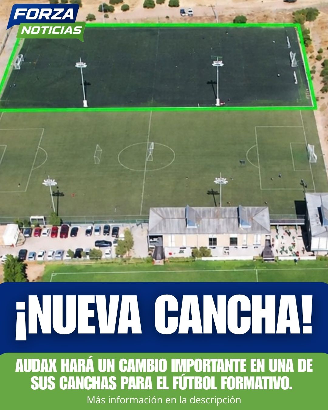 Audax Italiano avanza en la remodelación de una de sus canchas para el fútbol formativo