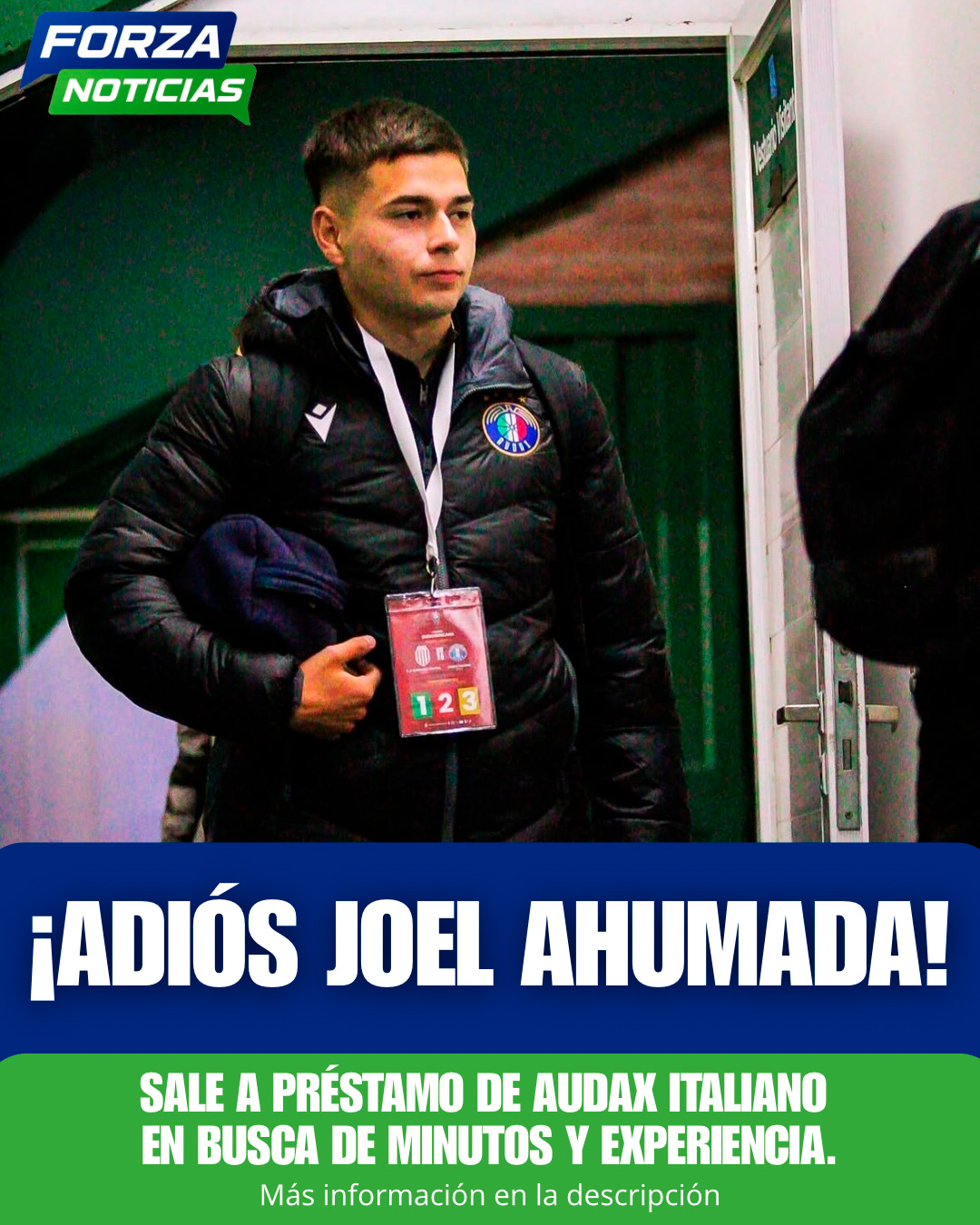 Joel Ahumada sale a préstamo de Audax Italiano en busca de minutos y experiencia